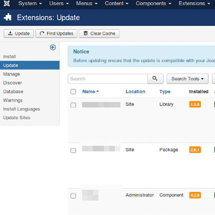 Joomla CMS Update Service 